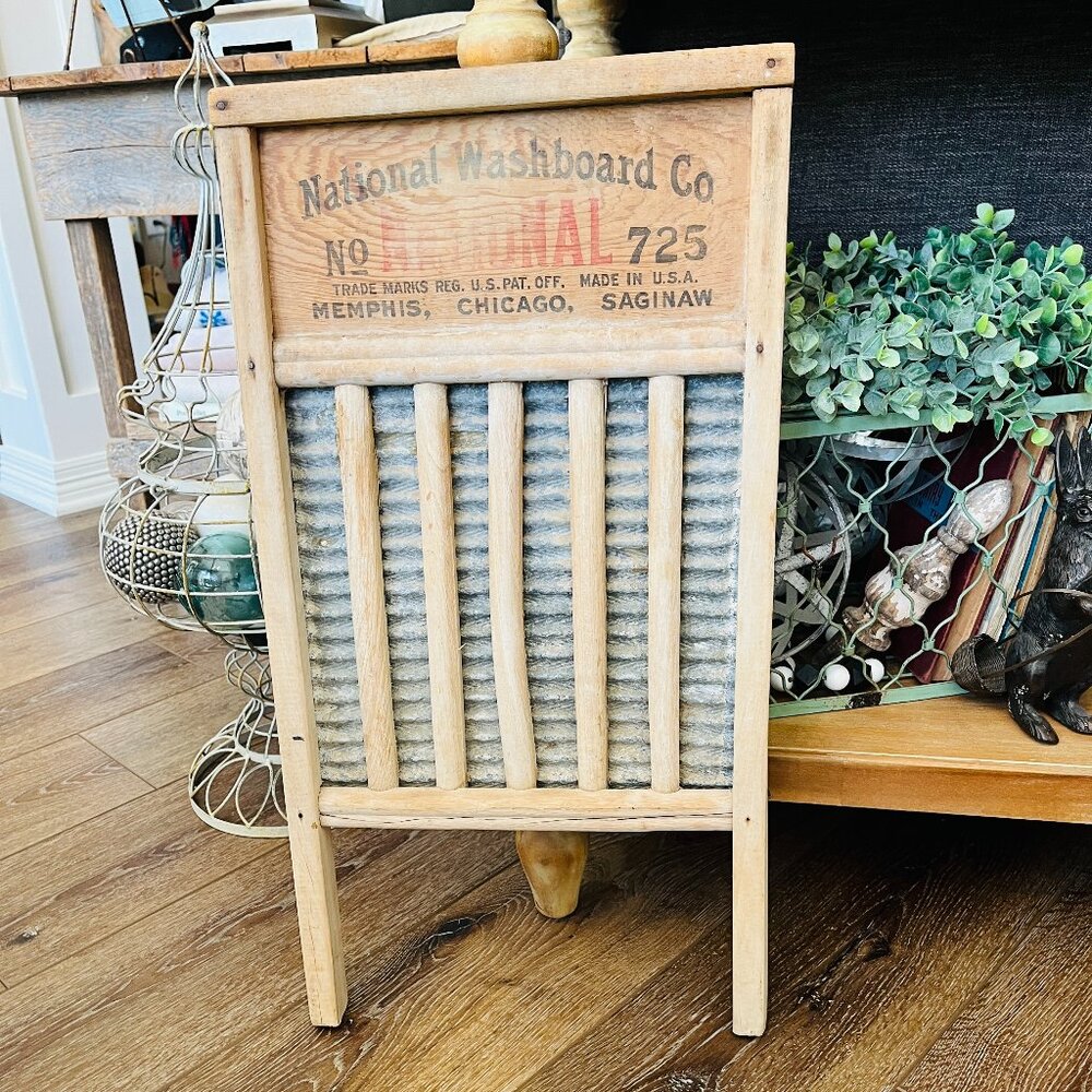 ❌SOLD❌Antique National Washboard No. 725 - Picture 1 of 15